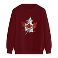 thumbnail image 5 of Bibifish Womens Sweatshirts Maple Leaf Graphic Crewneck Sweatshirts Loose Long Sleeve Pullover Tops Casual Fall Outfits, 5 of 5