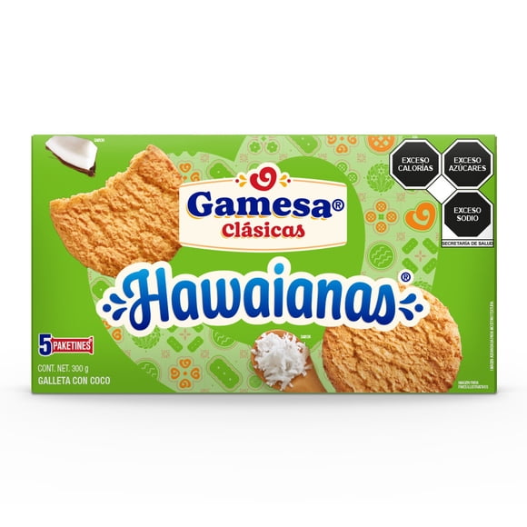 Galletas Gamesa Hawaianas sabor coco 300 G
