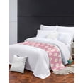 thumbnail image 3 of Xipuska White Pink Daisy Bed Runners for Twin Size Bed, Decorative Bed Throws for Foot of Bed, Spring Summer Floral Farmhouse Bed Runner Sofa Throw Bedding Scarf Protector Slipcover for Bedroom/Hotel, 3 of 6