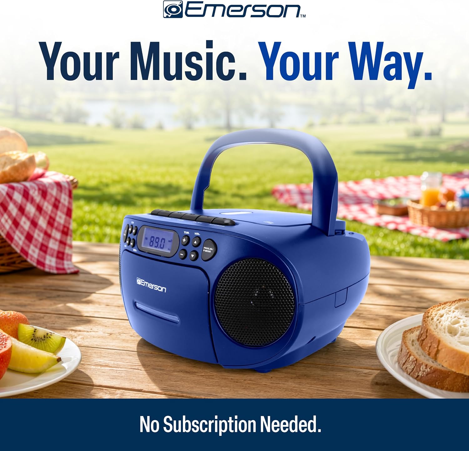 Emerson Portable CD Cassette Boombox with Radio photo 2