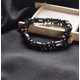 thumbnail image 4 of ZHAOCHENG Pulseras de piedra para mujer Pulseras negras para mujer Pulsera de ansiedad con estilo unisex Pulseras con imanes para mujeres, hombres, adolescentes, alivian el dolor, la presión, regalo d, 4 of 5