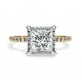 thumbnail image 2 of IGI Certified Lab Grown Diamond Ring | Center 7MM Princess Cut Halo Solitaire Engagement Wedding Rings For Women In 18K Solid Yellow Gold | F-G, VS-SI Quality (2.40 Ctw) Ring Size-4, 2 of 7