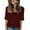 Wine, variant on Women V Neck Half Sleeve Tshirts Striped Tunic Tops Summer Loose Elbow Length Tees Business Casual Blouses