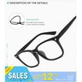 thumbnail image 3 of Gaoye 3-Pack Reading Glasses Blue Light Blocking Computer Readers Anti UV Ray Fashion Square Nerd Eyeglasses Frames Women Men -, 3 of 6