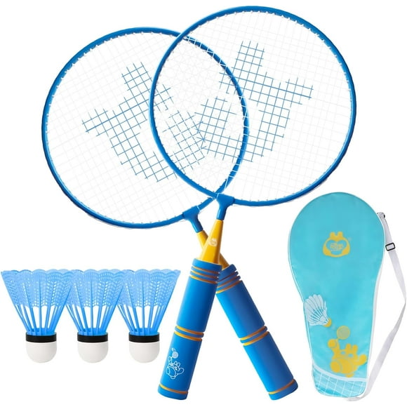 Badminton Set for Kids, 1 Pair Badminton Racket Set Lightweight Children Badminton Racquet with 2 Badminton Rackets