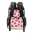 thumbnail image 2 of Gaeub Strawberries Print Clear Backpack ,Clear Transparent Backpack, PVC Bag with Side Pockets,for Concert, Beach, Work, Travel & Sporting, 2 of 7