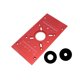 thumbnail image 5 of Placa base de inserción para sierra de mesa de fresadora M8, placa abatible para fresadora, fresadora de elevación manual Rojo, 5 of 8