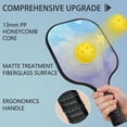 thumbnail image 2 of Pickleball Paddles Set Of 2, Fiberglass Surface, Fluid Smoke Aurora Art Style, 4 Balls & Bag, 2 of 5