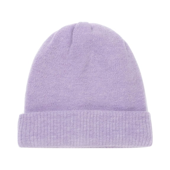 iHPH7 Wool Hat Knit Hat Knitted Hat Skull Cap Beanie Winter Hats for Women Cold Weather Slouchy Beanie for Women Winter Accessories for Women Purple One Size