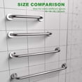 thumbnail image 5 of Shower Grab Bar 12 Inch, 2 Pack Stainless Steel Bathroom Grab Bar Handle, Bath Handle, Safety Hand Rail Support for Handicap, Elderly, Injury, Senior, Silver, 5 of 12