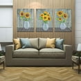 thumbnail image 3 of Canvas Wall Art for bedroom Wall decorations for living room kitchen wall decor Canvas Art Yellow sunflower flowers paintings bathroom Home Decoration 3 Piece Pictures Wall Artworks, 3 of 5
