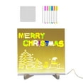 thumbnail image 1 of LED Note Board with Colors, Lighted Acrylic Dry Erase Board, Acrylic Message Board, Illuminated Acrylic Note Board with Colors Notepad with Adjustable Stand and 7 Pens, 1 of 9