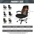 thumbnail image 6 of SCRAWLGOD Anti-Dust Seat Covers for Office Chairs All-in-One Stretchy Computer Desk Chair Seat Covers Easy to Install High Back Chair Slipcover, Mushroom Butterfly Floral Spots Black, S, 6 of 7