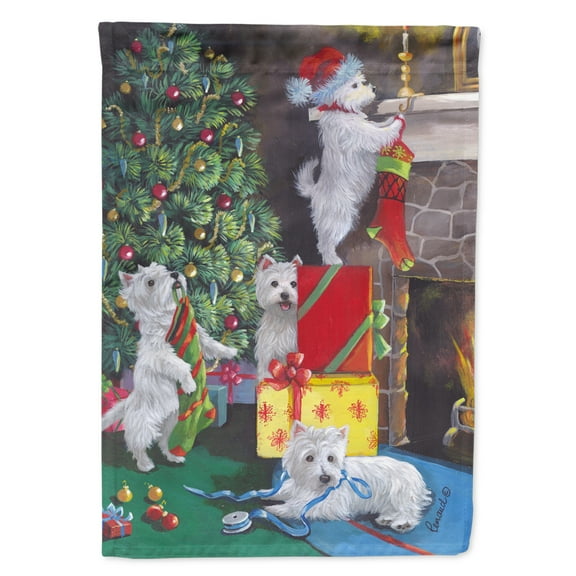 Carolines Treasures PPP3233GF Westie Christmas Decorating Flag Garden Size  Small multicolor
