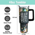 thumbnail image 4 of 40oz Stainless Steel Tumbler with Handle - Therapist Psychology Gift, Therapy Appreciation Present for Pathologists - "Keep Talking, I''m Diagnosing You" Humorous Design - Ideal for Women & Men, 4 of 6