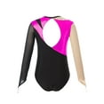 thumbnail image 4 of HULIJA Long Sleeve Leotards for Girls Sparkle Ballet Dance Unitards Metallic Athletic Dancing Hot Pink 8, 4 of 7