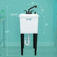 thumbnail image 2 of TEHILA White Freestanding Floor Mount Space Saver Utility Sink with Black Faucet for Laundry Room, 2 of 10