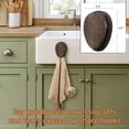 thumbnail image 3 of Wall Mounted Magic Marble Wood Hand Towel Holder - Set of 2 Kitchen Hand Towel Holder Adhesive - Kitchen Hand Towel Holder Hooks Hangers Rack for Kitchen,Bathroom,Home Decor Quick Drying, Nut Brown, 3 of 7
