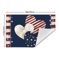 thumbnail image 4 of MIZHONA 4th of July Placemats Set of 4 American Flag Heart Table Place Mats Patriotic Decorations 12x18 inch, 4 of 5