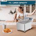 thumbnail image 4 of Kojooin Friteuse Électrique Commerciale, Friteuse en Acier Inoxydable 110 V avec Température Réglable pour Restaurant Ou Maison, 4 of 10