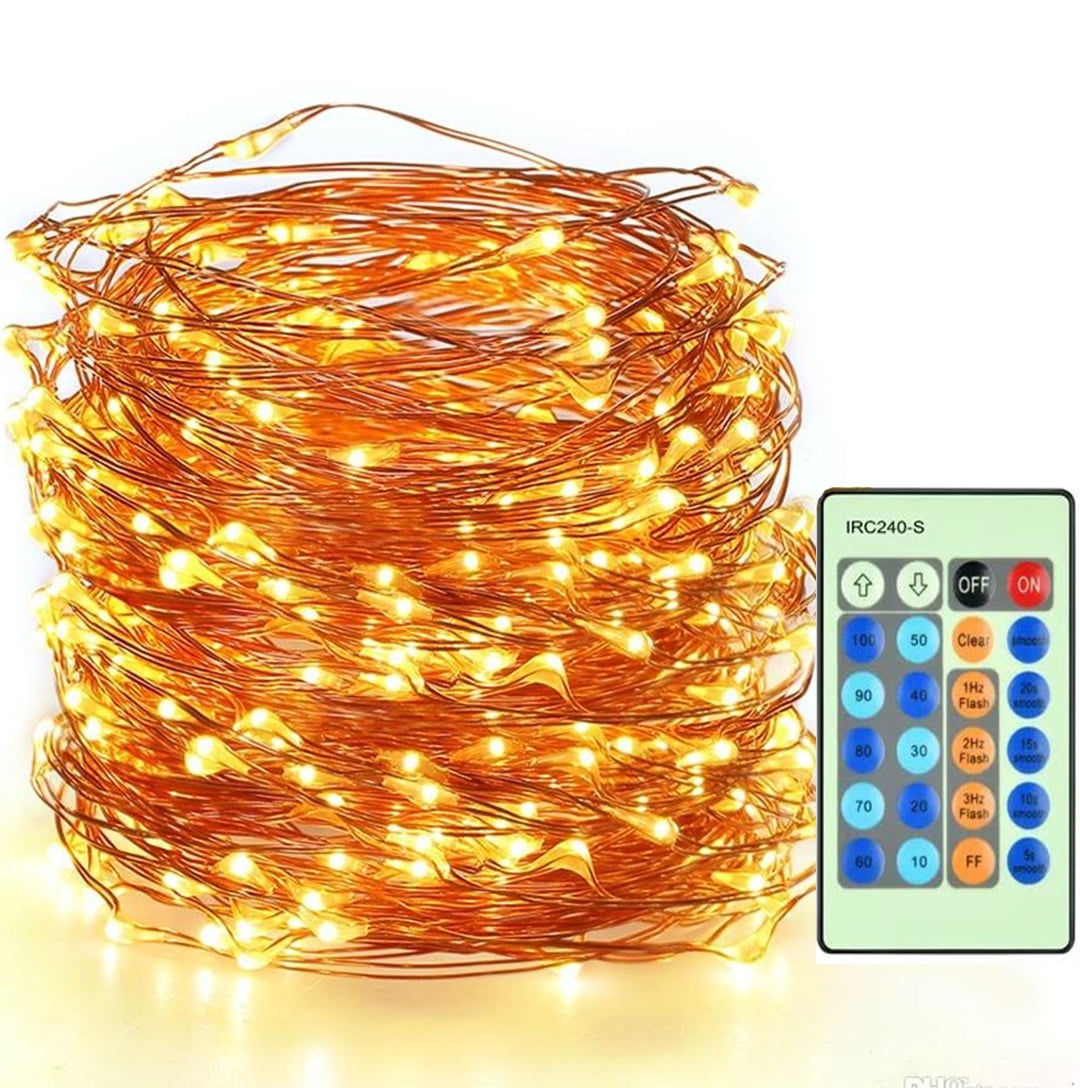 US 10PCS CR2032 Battery Powered Copper Wire Lights Lamps 1-4M 10-40 LEDs Lights 
