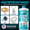 thumbnail image 2 of Sylvan Ultrasonic Jewelry Cleaner Solution Concentrate + Free Polishing Cloth | 500+ Uses | 32 Oz | Made in USA | For  All Ultrasonic Cleaners | Cleaner Liquid | Rings, Necklaces & Eye Wear, 2 of 8