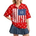 thumbnail image 1 of Sewkxo Polo à Manches Courtes pour Femmes, Col Oversize, T-Shirt à Enfiler Y2k, Décontracté, Ample, Mode Urbaine, Chandail de Rugby, Rouge m, 1 of 6