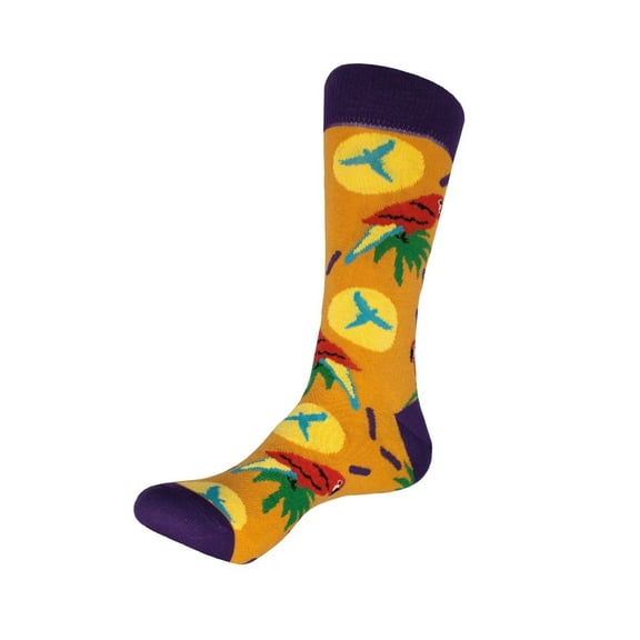 AniSox Small – Parrot by Deluxebase | Funny Animal Print Socks Gift for Men, Women & Kids