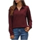 thumbnail image 3 of Sudadera con capucha de lino,Blusa de manga larga para mujer, cuello redondo, botones delanteros, camisa informal de color liso, tela de rayón suave, ideal para uso diario y en casa, sopatenor, 3 of 8