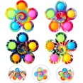 thumbnail image 1 of KATEA Pop Fidget Spinner Juguetes Paquete de 4, Favor de Fiesta Pop Fidget Toy Paquete a Granel, Juego de Juguetes Sensoriales Pop Bubble para Niños, Simple Pop Fidget Spinners TDAH Stre, 1 of 5