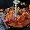 thumbnail image 5 of Hvmvliv Fall Candle Rings (9in) Thanksgiving Candle Wreath Decoration Simulation Pumpkin Maple Leaf Candle Rings Table Wreath Orange, 5 of 6