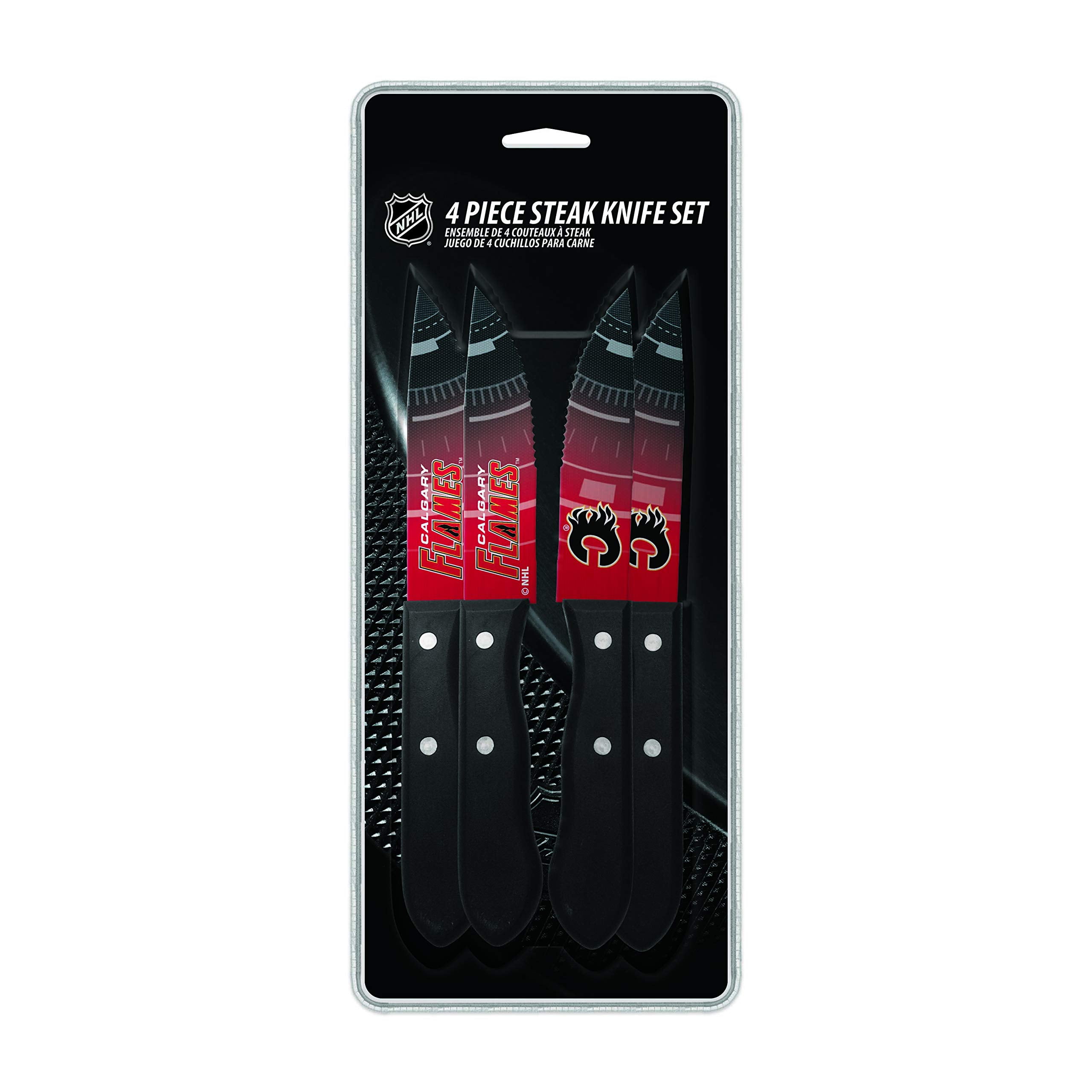 The Sports Vault Steak Knives Set Calgary Flames