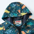 thumbnail image 4 of Usaibhir Toddler Boy Windbreaker with Hoods Kids Zipper Windproof Dinosaur Jacket Lightweight Spring Fall Coat, 4 of 9