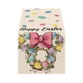 thumbnail image 3 of Easter Linen Table Runner and Placemat Set, Heat Insulation Table Cloth for Kitchen Dining Table, Decorative Table Linen for Easter Party Family Gathering and Holiday Meals, 12.99*70.87in, F, 3 of 5