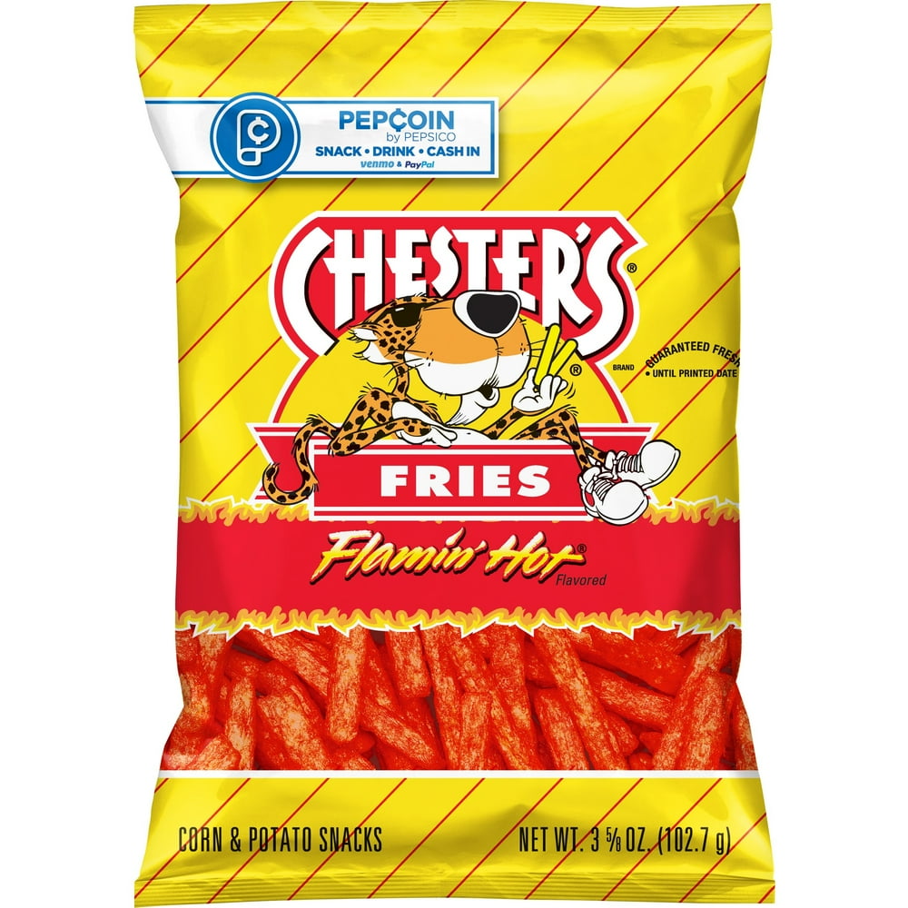 Chester's Flamin' Hot Fries Flavored Corn & Potato Snacks, 3.625 oz Bag