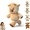 Apricot, variant on Running Cow Plush, 2026 New Interactive Moving Legs Stuffed Animal for Stress Relief, Soft Highland Cow Plush Toy for Adults and Teens, Cute Farm Animal Decor