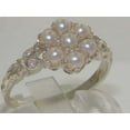 thumbnail image 2 of LBG 925 Sterling Silver Cultured Pearl Womens Anniversary Ring - Size 10.5, 2 of 6