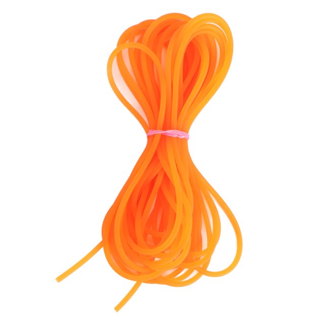 Slatcetga Cuerda de tenis de 5 m Cuerda de entrenamiento de tenis elástica de látex sólido Cuerda de tenis para todos los niveles Práctica de tenis Entrenamiento en solitario Naranja 2,3 mm / 0,09