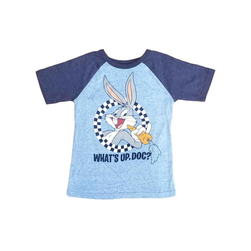 Bugs Bunny Boys Blue Short Sleeve Rabbit T-Shirt Tee Shirt - Walmart ...