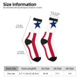 thumbnail image 3 of Women Crew Graphic Print Tube Socks Flag Of Liberian Pattern Design Ladies Socks, 3 of 7