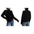 thumbnail image 3 of Women'S Long Sleeve Sweater with Gold Buttons Loose Fit Knitted Pullover Casual Tops, 3 of 7