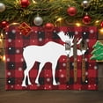 thumbnail image 2 of Christmas Placemats Set of 4, Moose Reindeer Place Mats Red Buffalo Check Plaid Snowflake Placemat Table Decoration for Kitchen Table Dinner Xmas Holiday Party Home Decor Indoor Outdoor 13x19 Inch, 2 of 9