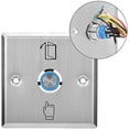 thumbnail image 4 of 1 botón plateado de control de acceso, interruptor de acceso de botón de liberación de emergencia de acero inoxidable para sistema de control de acceso ER, 4 of 5