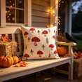 thumbnail image 4 of Linen Embroidery Throw Pillow Cover Red Spotted Leaf Decorative Cushion Case Fall Pillowcase for Sofa Couch 18x18 by OVFUIZ, 4 of 6