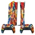 thumbnail image 2 of Skin Sticker for PS5 Slim Standard PS5 Pro Disc Digital Edition Console and Controllers Decals for Playstation 5 (Tie-Dye,PS5 Slim Disc Edition), 2 of 5