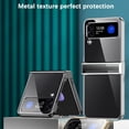 thumbnail image 5 of Compatible with Samsung Galaxy Z Flip 4 Case Plating Frame Electroplate Clear Luxury Elegant Case Camera Protector Soft TPU Shockproof Protective 3 PCS Anti-Skid Galaxy Z Flip 4 Case -Silver, 5 of 6