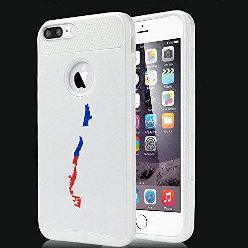 For Apple (iPhone 8 Plus) Shockproof Impact Hard Soft Case Cover Chile Chilean...