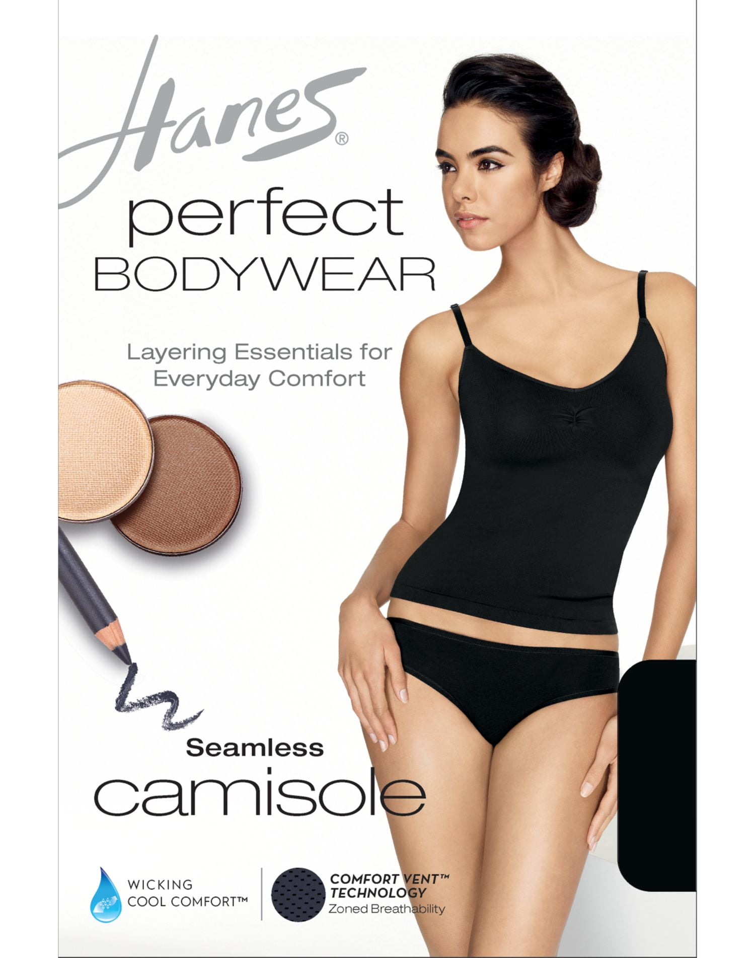Women's Hanes HST010 Perfect Bodywear Seamless Camisole (Tan M) 