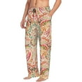 thumbnail image 2 of Goofa Indian Paisley 1 Pattern Printed Soft Pajama Pants for Men, Wide Leg Comfy Casual Lounge Yoga Pants-X-Large, 2 of 9