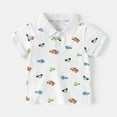 thumbnail image 2 of Mikilon 3-8 Years Boys' Short Sleeve Dress Shirt Casual Button Down Print Beach Blouses, 2 of 3